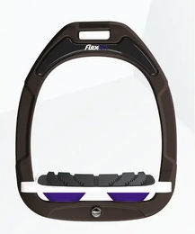 Flex-On Schrägsteigbügel aus Green Composite in Braun Weiß Violett – Bild 1 von 1