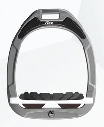Flex-on Schrägsteigbügel Grip aus Aluminium und Green Composite in Weiß/Braun – Bild 1 von 1