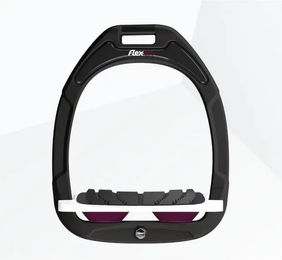 Flex-On Schrägsteigbügel Grip aus Green Composite in Schwarz Weiß Lila – Bild 1 von 1