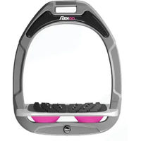 Produktbild von Flex-on Schrägsteigbügel Ultra Grip aus Aluminium in Grau und Rosa mit Green Composite