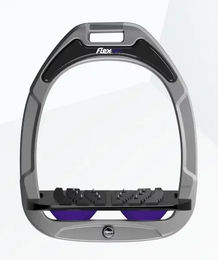 Flex-on Schrägsteigbügel Ultra Grip aus Aluminium in Schwarz/Violett und Green Composite – Bild 1 von 1