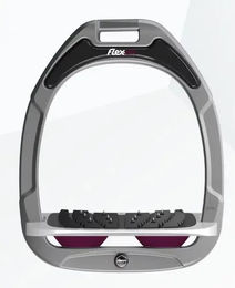 Flex-on Schrägsteigbügel Ultra Grip aus Aluminium und Green Composite in Grau/Plum – Bild 1 von 1