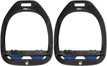 Flex-on Schrägsteigbügel Ultra Grip aus Aluminium und Green Composite in Schwarz/Blau – Bild 1 von 1