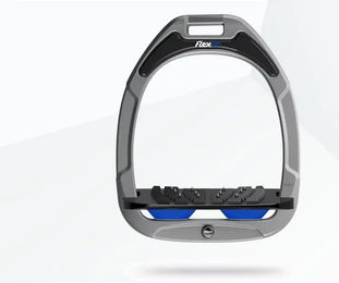 Flex-on Schrägsteigbügel Ultra Grip aus Aluminium und Green Composite in Schwarz/Blau – Bild 1 von 1