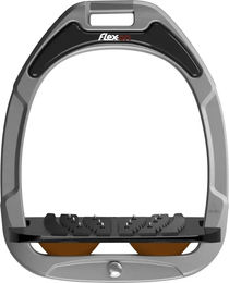 Flex-on Schrägsteigbügel Ultra Grip aus Aluminium und Green Composite in Schwarz/Braun – Bild 1 von 1