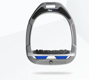 Flex-on Schrägsteigbügel Ultra Grip aus Green Composite in Aluminium Grau Blau – Bild 1 von 1