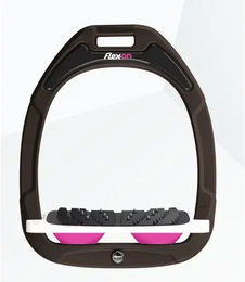 Flex-On Schrägsteigbügel Ultra Grip aus Green Composite in Braun Weiß Rosa – Bild 1 von 1