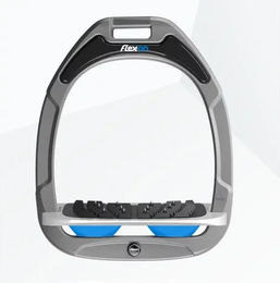 Flex-on Schrägsteigbügel Ultra Grip aus Green Composite und Aluminium in Grau/Blau – Bild 1 von 1