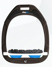 Flex-on Schrägsteigbügel Ultra Grip Green Composite Braun Weiß Blau – Bild 1 von 1