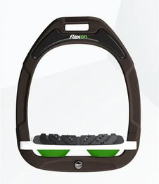Flex-On Schrägsteigbügel Ultra Grip Green Composite Braun Weiß Grün – Bild 1 von 1