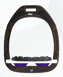 Flex-on Schrägsteigbügel Ultra Grip Green Composite Braun Weiß Violett – Bild 1 von 1