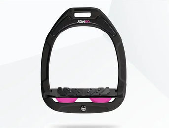 Flex-On Schrägsteigbügel Ultra Grip Green Composite in Grün Schwarz Rosa – Bild 1 von 1