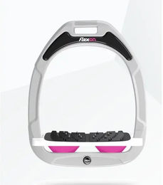 Flex-on Schrägsteigbügel Ultra Grip Green Composite in Weiß/Weiß/Rosa – Bild 1 von 1