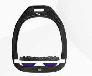 Flex-On Schrägsteigbügel Ultra Grip Green Composite Schwarz Weiß Violett – Bild 1 von 1