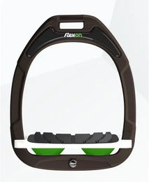 Flex-On Schräg Steigbügel Green Composite aus Kunststoff in Braun Weiß Grün – Bild 1 von 1