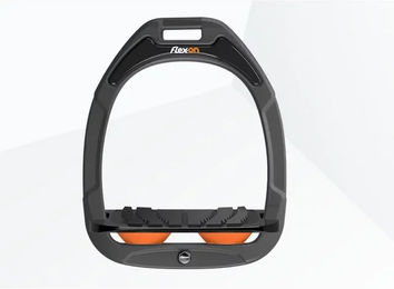 Flex-On Senkbare Steigbügel Green Composite Grip Anthrazit Schwarz Orange – Bild 1 von 1