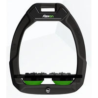 Produktbild von Flex-On Sicherheits-Steigbügel Flat Ultra Grip Schwarz/Grün Safe-On
