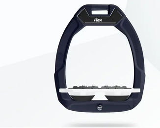 Flex-On Sicherheits-Steigbügel Plat Ultra Grip für Pferde in Braun Weiß oder Schwarz mit Safe-On Funktion – Bild 1 von 1