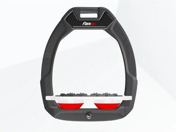 Flex-On Sicherheitsreitersteigbügel Flat Ultra Grip Safe-On Anthrazit Weiß Rot – Bild 1 von 1
