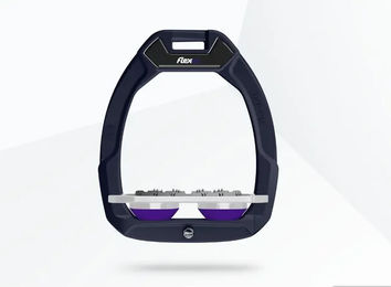 Flex-On Sicherheitsreitersteigbügel Flat Ultra Grip Safe-On Grün Grau Violett – Bild 1 von 1