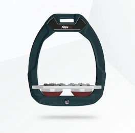 Flex-On Sicherheitsreitersteigbügel Plat Ultra Grip Safe-On in Grün/Grau/Bordeaux – Bild 1 von 1
