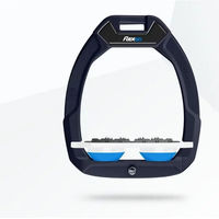Produktbild von Flex-On Sicherheitsreitsteigbügel Flach Ultra Grip Aluminium Weiß Blau