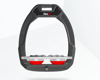 Flex-On Sicherheitsreitsteigbügel Flat Ultra Grip Anthrazit Grau Rot Safe-On – Bild 1 von 1