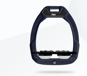 Flex-On Sicherheitsreitsteigbügel Flat Ultra Grip in Braun Schwarz Weiß mit Safe-On System – Bild 1 von 1