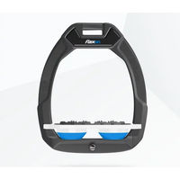 Produktbild von Flex-On Sicherheitsreitsteigbügel Flat Ultra Grip Safe-On Anthrazit Weiß Blau