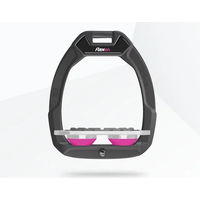 Produktbild von Flex-On Sicherheitsreitsteigbügel Plat Grip Safe-On Anthrazit Grau Rosa