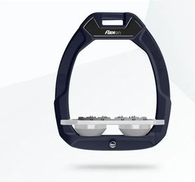 Flex-On Sicherheitsreitsteigbügel Plat Ultra Grip Aluminium Grau mit Safe-On System – Bild 1 von 1