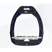 Produktbild von Flex-On Sicherheitsreitsteigbügel Plat Ultra Grip Marine Grau Braun mit Safe-On Funktion