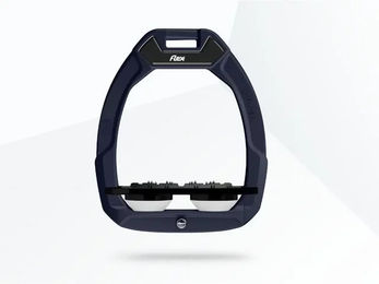 Flex-On Sicherheitsreitsteigbügel Plat Ultra Grip Rot Schwarz Weiß mit Safe-On System – Bild 1 von 1
