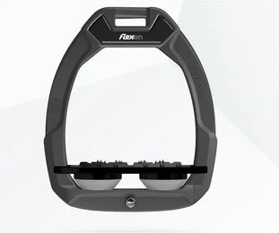 Flex-On Sicherheitsreitsteigbügel Plat Ultra Grip Safe-On Anthrazit Schwarz Grau – Bild 1 von 1