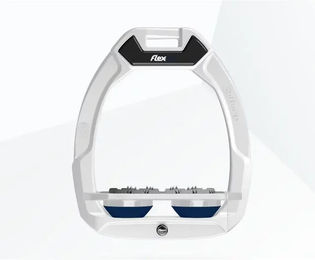 Flex-On Sicherheitsreitsteigbügel Plat Ultra Grip Safe-On Weiß Grau Marine – Bild 1 von 1