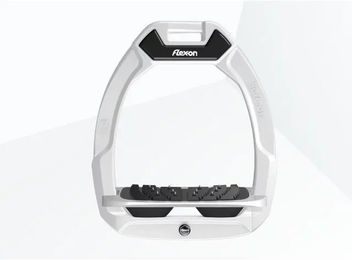 Flex-On Sicherheitsreitsteigbügel Ultra Grip Safe-On Schräg Weiß Grau Schwarz – Bild 1 von 1