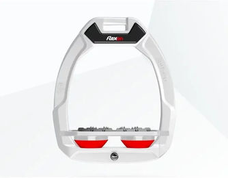 Flex-On Sicherheitssättelsteigbügel Flat Ultra Grip Weiß Grau Rot Safe-On – Bild 1 von 1