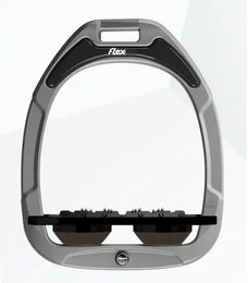 Flex-On Sicherheitssteigbügel aus Aluminium in Schwarz und Braun mit Green Composite Technologie – Bild 1 von 1