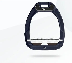 Flex-On Sicherheitssteigbügel Flat Ultra Grip Braun Weiß Braun Safe-On für Pferde – Bild 1 von 1