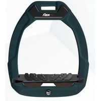 Produktbild von Flex-On Sicherheitssteigbügel Flat Ultra Grip für Pferde in Grün/Schwarz/Braun mit Safe-On System