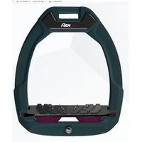Produktbild von Flex-On Sicherheitssteigbügel Flat Ultra Grip für Pferde in Grün/Schwarz/Pflaume mit Safe-On System