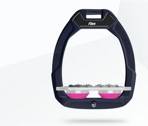 Flex-On Sicherheitssteigbügel Flat Ultra Grip in Braun Grau Rosa mit Safe-On System – Bild 1 von 1