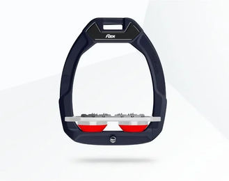 Flex-On Sicherheitssteigbügel Flat Ultra Grip Rot Grau Rot Safe-On für Pferde – Bild 1 von 1