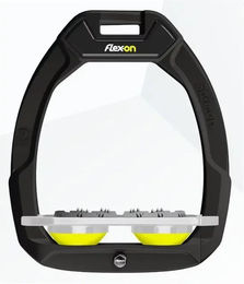 Flex-On Sicherheitssteigbügel Flat Ultra Grip Schwarz Grau Gelb Safe-On für Pferde – Bild 1 von 1
