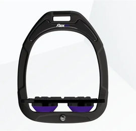 Flex-On Sicherheitssteigbügel Plat Grip Green Composite Schwarz/Schwarz/Violett – Bild 1 von 1