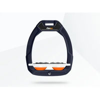 Produktbild von Flex-On Sicherheitssteigbügel Plat Ultra Grip für Pferde in Grün Weiß Orange mit Safe-On System