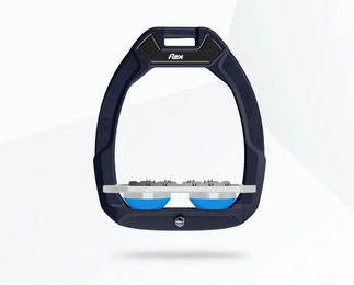 Flex-On Sicherheitssteigbügel Plat Ultra Grip für Pferde in Rot Grau Blau – Bild 1 von 1