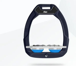 Flex-On Sicherheitssteigbügel Plat Ultra Grip in Braun Grau Blau mit Safe-On Funktion – Bild 1 von 1