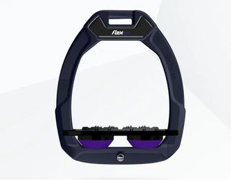 Flex-On Sicherheitssteigbügel Plat Ultra Grip Marine Schwarz Lila Safe-On – Bild 1 von 1