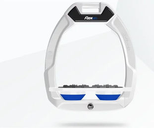 Flex-On Sicherheitssteigbügel Plat Ultra Grip Weiß/Blau mit Safe-On System – Bild 1 von 1